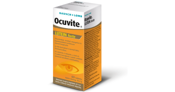 Ocuvite® Lutein forte - Komplex összetételű étrend-kiegészítő luteinnel, zeaxantinnal, cinkkel és antioxidánsokkal.